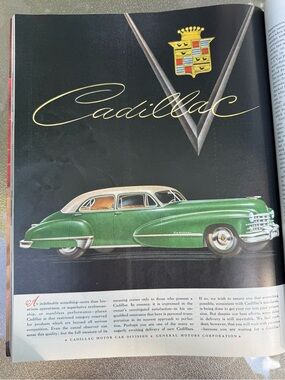 1947 Holiday Original Magazine, Huge Ads Ready for framing